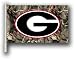 Georgia Bulldogs Car Flag W/ Wall Bracket Set Of 2
