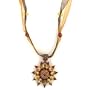 Copper Canyon Organza Sunflower Pendant Necklace