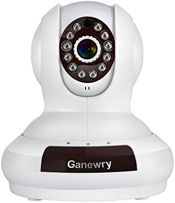 Ganewry Wi-Fi Surveillance Security IP Video 720P HD Monitoring Camera - Motion Detection & Instant Alerts - 2 Way Audio Function - Perfect 33 Feet Night Vision - Wide View Angle - Easy To Set Up