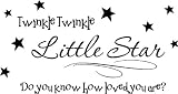Twinkle twinkle little star do you know how loved you are? cute wall quotes sayings vinyl decal art