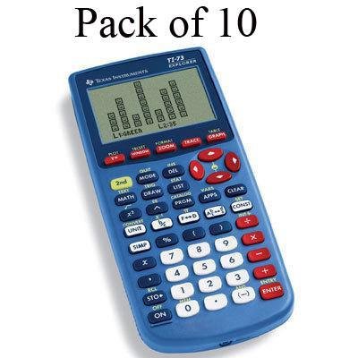 New-TI-73TP Teacher 10 Pack - TI73TKBLUE