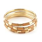 Brass Panel Bracelet Set