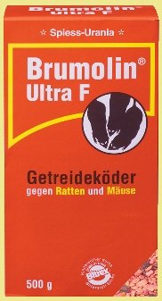 Brumolin 05863294 Ultra F Getreidek&ouml;der gegen Ratten und M&auml;use mit Haferflocken, 500 g