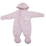 from Universal Textiles Baby My Little Puppy Design Winter Hooded Snowsuit Coat (Boy & Girl Options) (3-6 Months) (Pink)