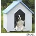 Pet Supplies : Dog Bunk House - Small (Blue/White) (25.5"H x 25"W x 24"D)