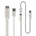 PRAVARA MHL to HDMI Media Adapter Kit (2 M) | Micro USB 5 Pin & 11 Pin MHL to HDMI 1080P HDTV Adapter Cable for All MHL Enabled Smartphones - White RS.559.00