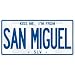 NEW  KISS ME , I AM FROM SAN MIGUEL  EL SALVADOR LICENSE PLATE SIGN CITY