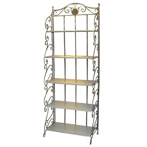 ETAGERE EN FER FORGE ET BOIS 5 NIVEAUX: Cuisine & Maison