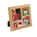Umbra Multi Photo Frame Holds 2, 2"x2", 2, 3.75"x3.75", 1, 3.75"x 4.75" Photos - Natural