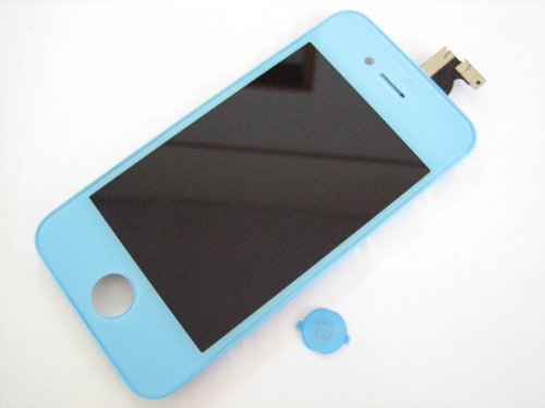 Blue Full LCD Display + Touch Screen Digitizer Front Glass Assembled Together for Apple Iphone 4G 4 G GSM AT&T ~ Repair Parts Replacement