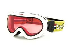 Bolle Kids' Boost Goggles, White GoJoe, Vermillion Lens
