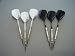 6 CHROM-DARTPFEILE mit STAHLSPITZEN und 2 x EMPIRE®-DARTTASCHE