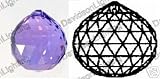 Crystal Purple Ball 30% Lead Color Faceted Sphere 40mm - 1.5 # 701-40