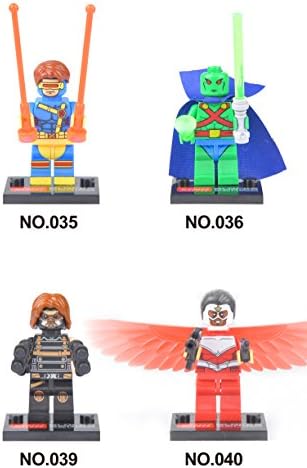 8pcs Super Heroes Avengers Flash Shazam Robin Night wing Martian MAN Building Blocks Minifigures Toys Compatible With Lego