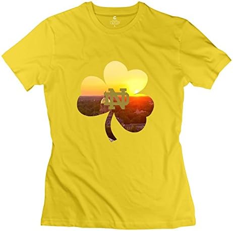 Custom Women's Tees University Of Notre Dame XS Yellow