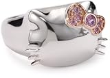 Hello Kitty by Simmons Jewelry Co. Sterling Silver Hello Kitty Pink Sapphire Ring, Size 7