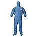 KleenGuard 45093 A60 Blood and Chemical Splash Protection Coveralls, Large, Blue, 24/Carton