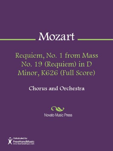 Requiem, No. 1 from Mass No. 19 (Requiem) in D Minor, K626 (Full Score) Sheet Music