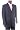 Men's Single Breasted 3 Button Black Pinstripe Super 150's Dress Suit