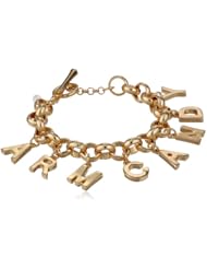 Kenneth Cole New York "Bracelet Item" Gold Arm Candy Charm Toggle Bracelet, 7.5"