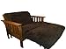 OctoRose Twin Size Elastic Around on Backing Bonded Micro Suede Easy Fit Fitted Futon Cover (Brown)