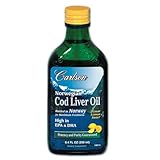 Carlson Labs Norwegian Natural Vitamin E Cod Liver Oil,Lemon, 250ml Glass Bottles