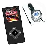 V75 2G TeckNet MP4/MP3 Player with FM Radio & 205 Channel FM Transmitter(Black)