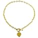 Captivating 14kt. Gold-Plated 17 Inch Mariner Heart Necklace