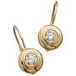 14K Yellow Gold Diamond Solitaire Earrings