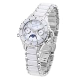 Produkt-Bild: Detomaso Ladies Damen-Armbanduhr XS Sofia weiss Mondphase Analog Keramik DT3001-A