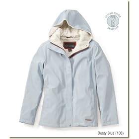 Weatherproof - Ladies Fleece Lined Dusty Blue Raincoat by Weatherproof