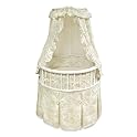 Elegance Round Bassinet with Sage Toile Bedding and Canopy - 832
