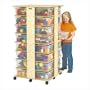 Jonti-Craft 03540JC 32 Cubbie Storage Tower with Clear Tubs