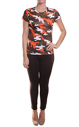 Michael Kors Tonga Camo Print T-Shirt in Poppy/White