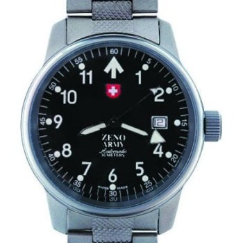Zeno-Watch Basel Watches, Zeno Army Pilot Fliegeruhr Ref. 6554 LB-SV-MT, Mens Watches, Mens Zeno-Watch Basel Watches