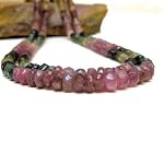 Tourmaline Necklace 05 Multi-strand Faceted Double Watermelon Black Healing 23