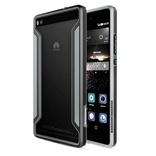 Huawei P8 Case , Leevin(TM) Armor-Border series Bumper Case PC + TPU Cover For Huawei P8 (5.2 Inch)(Bumper Black)
