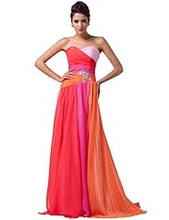 Strapless Lace-Up Acrylic/Chiffon Cocktail Evening Dress/Homecoming Dress/Bridesmaid Dress/Pageant Dress/Prom Dress/Party Dress/Wedding Dress 