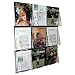Deflecto 56801 Stand-tall 1-piece literature rack for magazines, 9 unbreakable pockets, clear