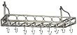 Old Dutch International Antique Pewter Bookshelf and Pot Rack