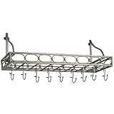 Old Dutch International Antique Pewter Bookshelf and Pot Rack