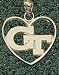 Anderson Jewelry Georgia Tech Yellow Jackets Heart Gold Charm
