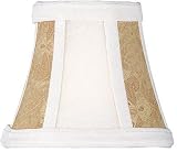Beige Candelabra Shade With Two Tone Fabric Large