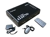 ViewHD 5 Port Smart / Auto HDMI Powered 5x1 Switch / Switcher with IR Remote and Power Adapter