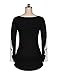 Finejo Casual Women Long Sleeve Lace Irregular Hem Blouse Tops