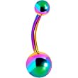 Rainbow Anodized Titanium Belly Ring