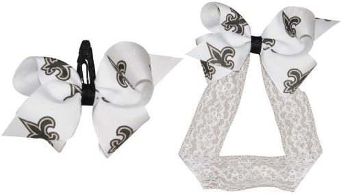 NFL New Orleans Saints Baby/Toddler Collection 2 Licensed Bows