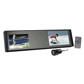 Pyle Audio PLCM4235 Rearview Mirror Camera System with Dual Screens