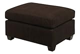 cocktail ottoman in Chocolate Corduroy Fabric