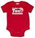 So Relative! Daddy's Little Tax Deduction Funny Baby Infant Short Sleeve Bodysuit Creeper (Red, Newborn)